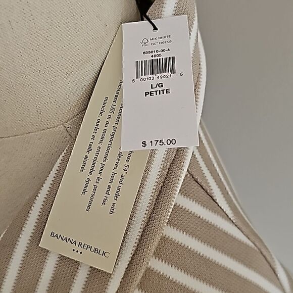 BANANA REPUBLIC Pique Striped Knit Blazer Sport Jacket Spring Summer Work Office - Picture 4 of 7